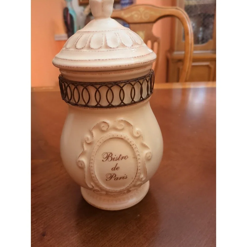 IMAX “Bistro de Paris”  Container Sugar Bowl With Lid 10